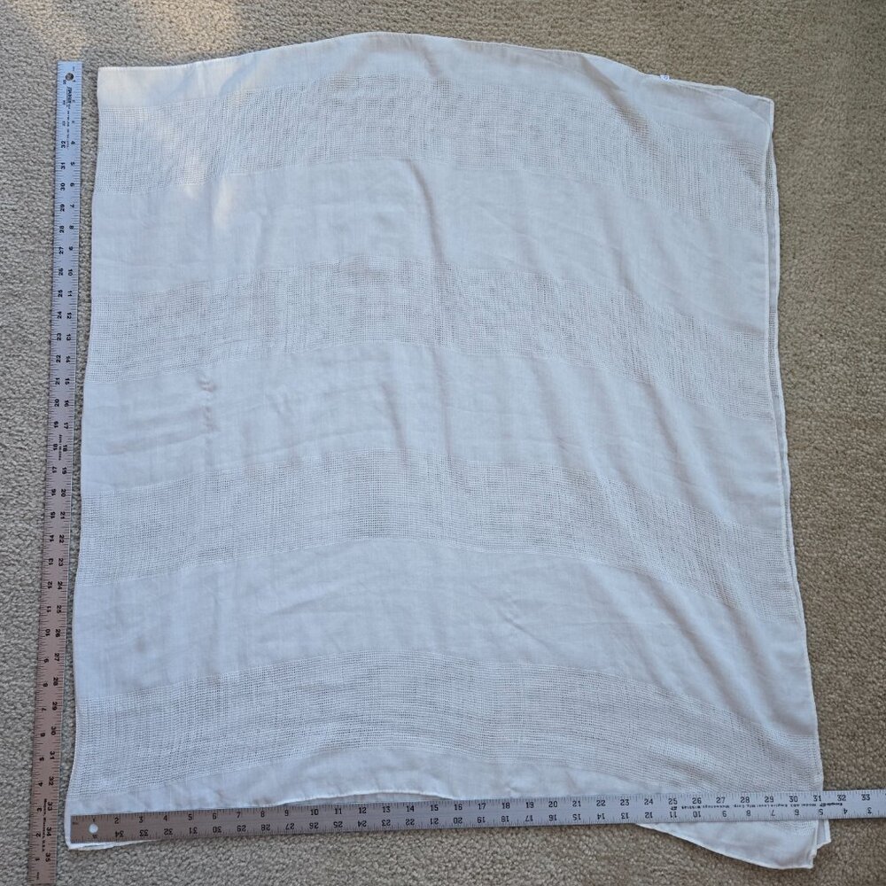 Lightweight Scarf With Open Weave Mesh Detailing - image 3